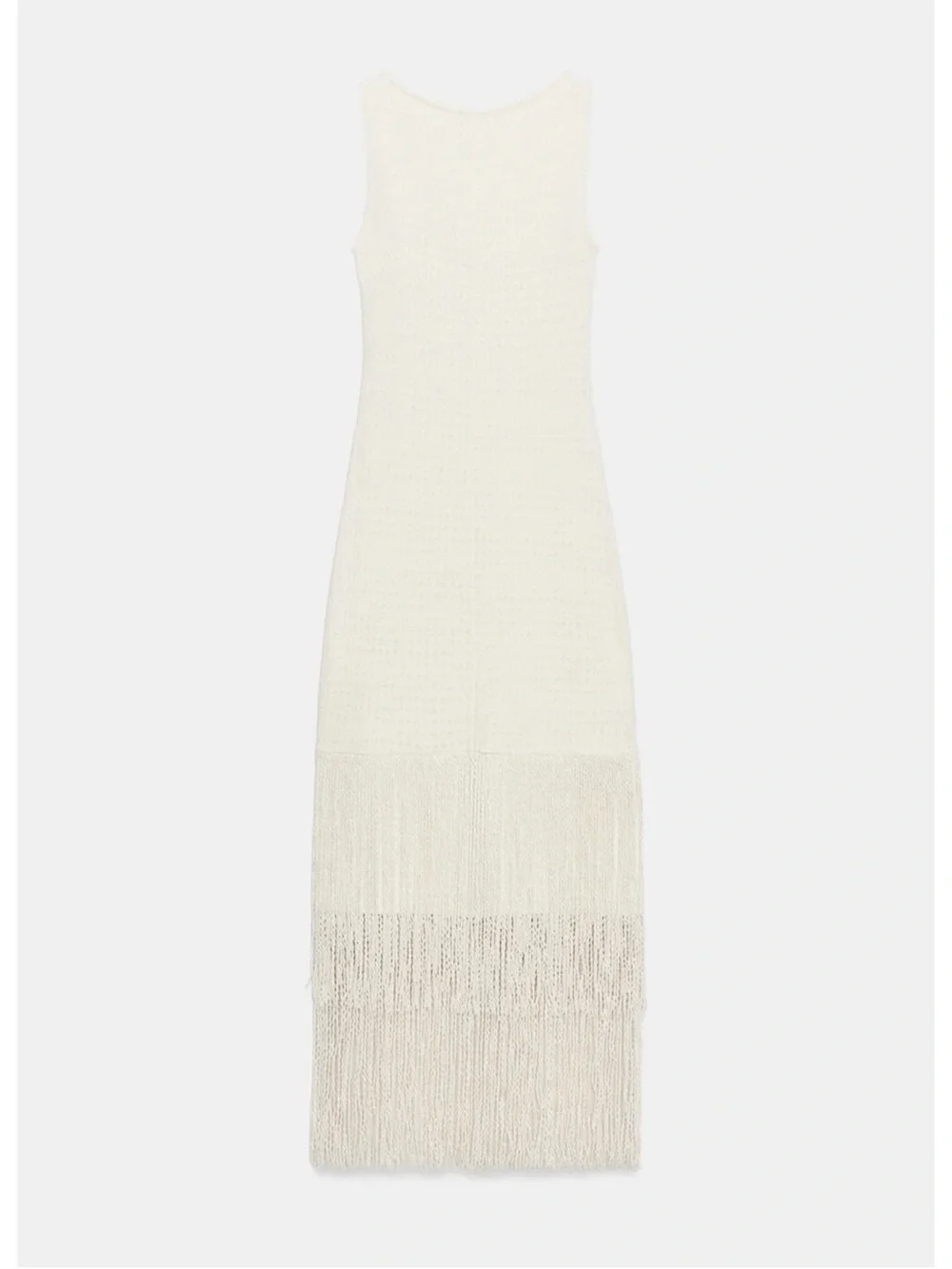 ZARA TEXTURED FRINGED DRESS - Picture 14 of 16
